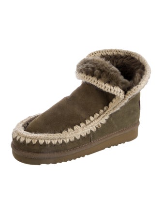 Mou Suede Lace-Up Boots