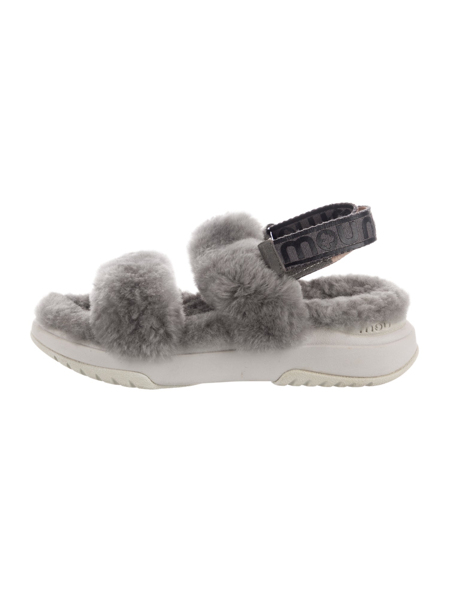 Mou Lambswool Slingback Sandals