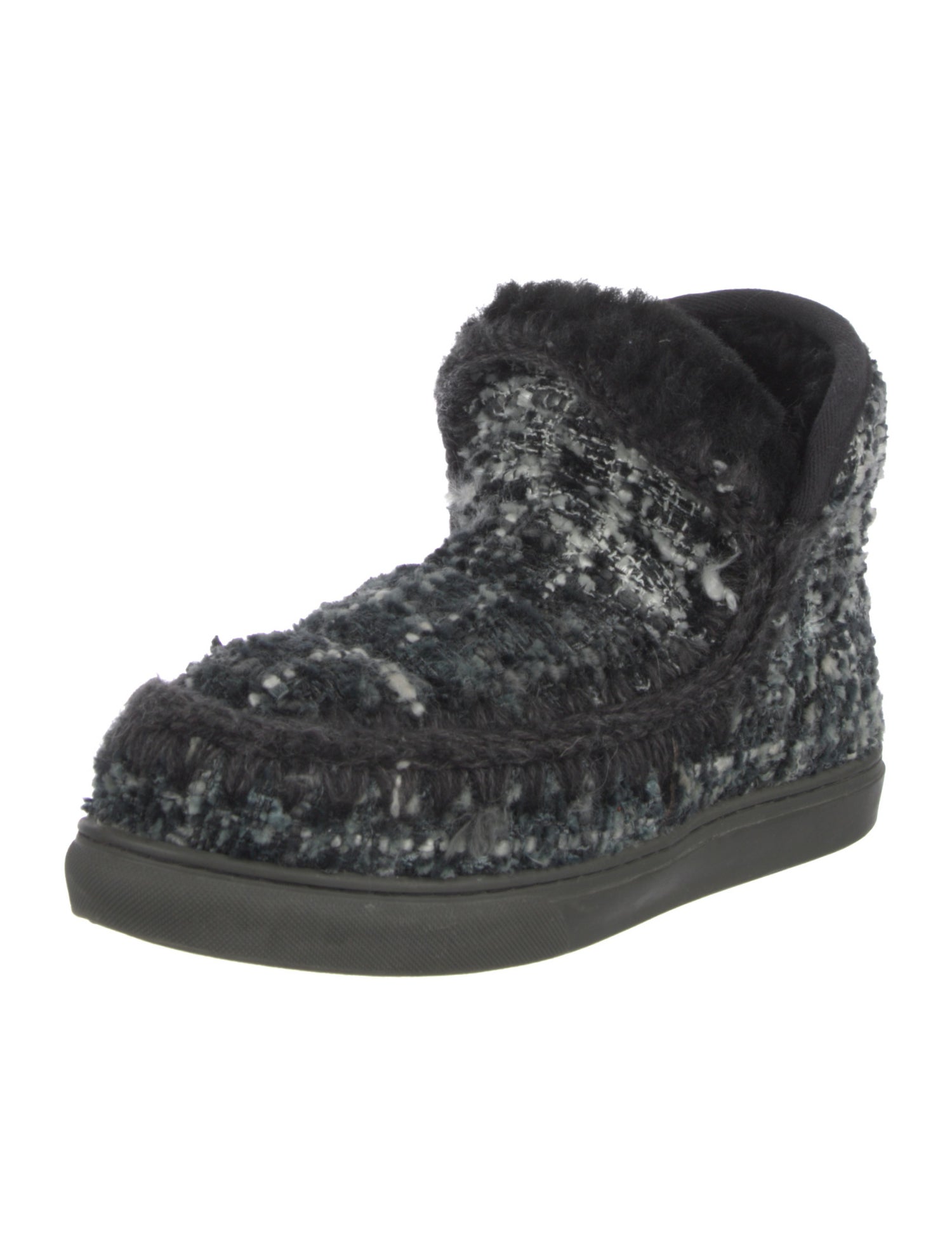 Mou Tweed Tweed Pattern Boots
