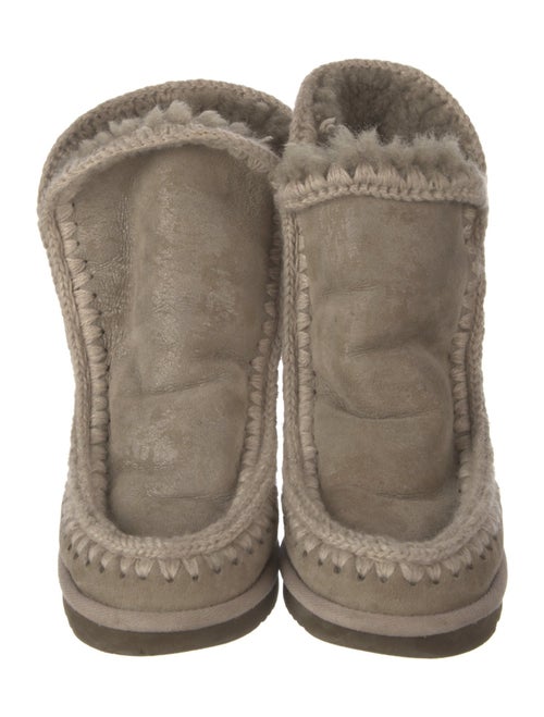 Mou Suede Colorblock Pattern Boots