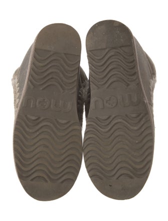 Mou Suede Colorblock Pattern Boots