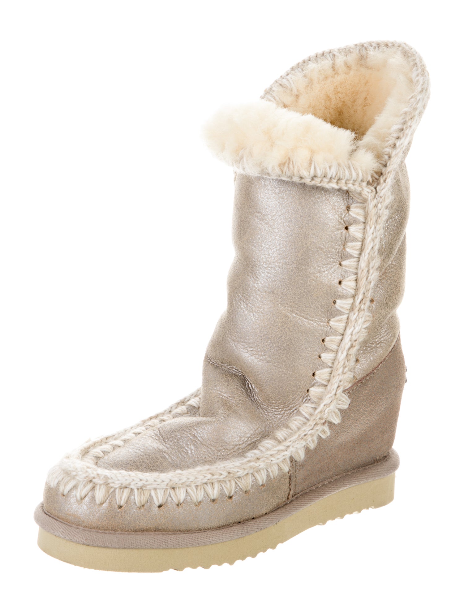 Mou Leather Combat Boots