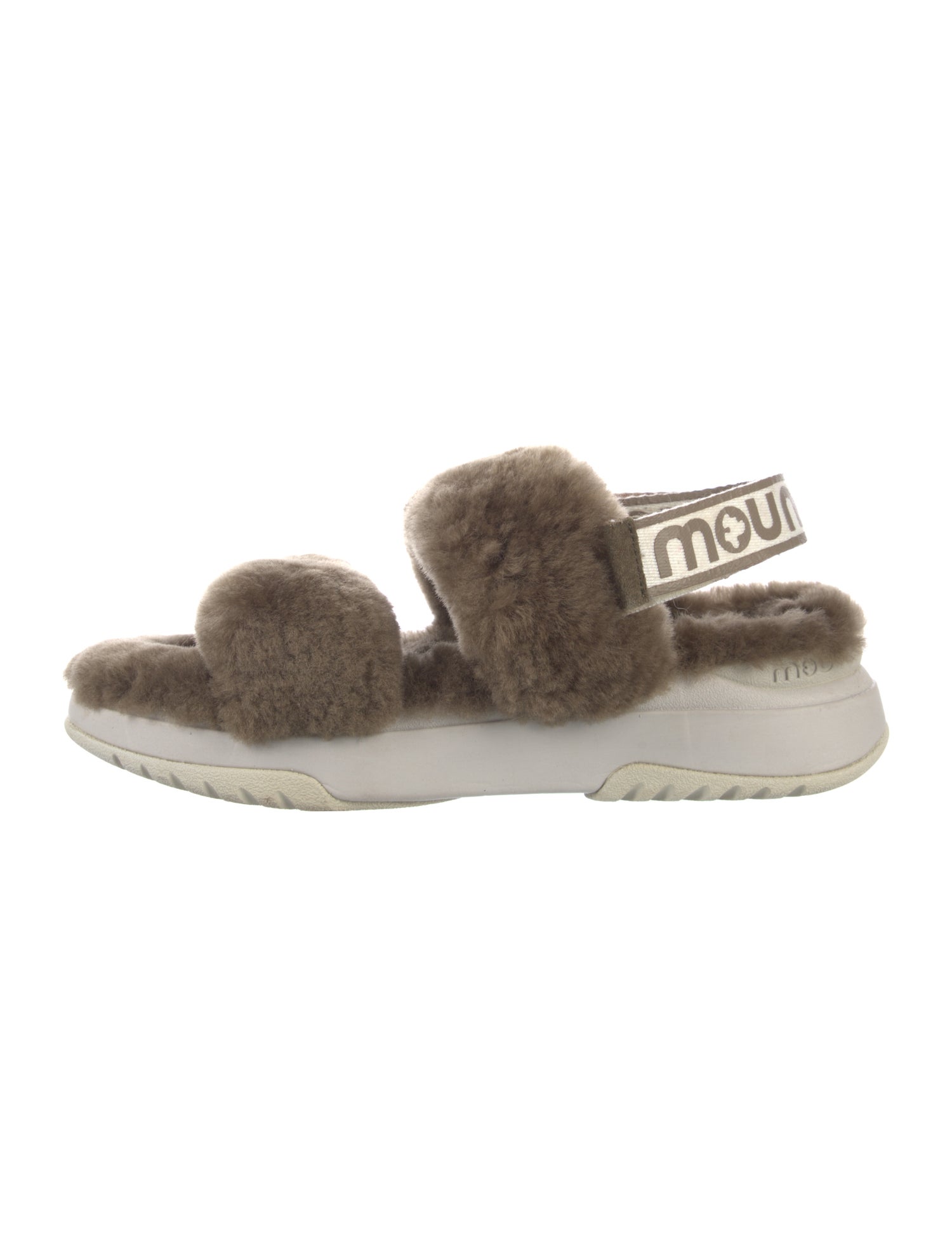 Mou Shearling Slingback Sandals