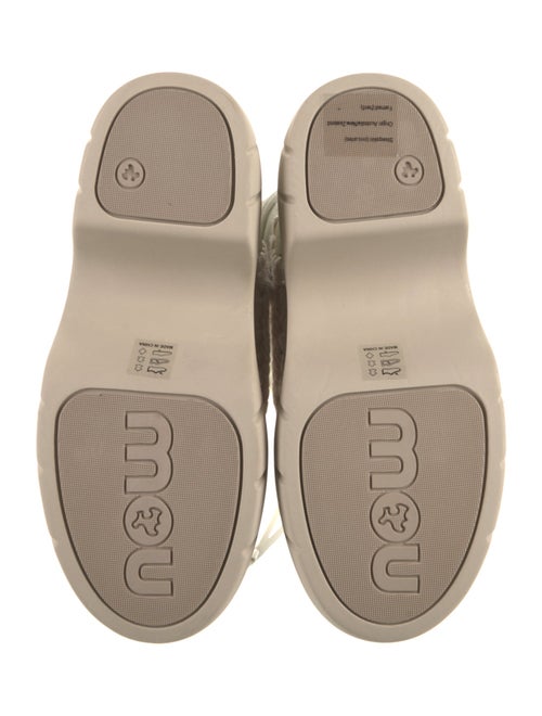 Mou Leather Whipstitch Trim Lace-Up Boots