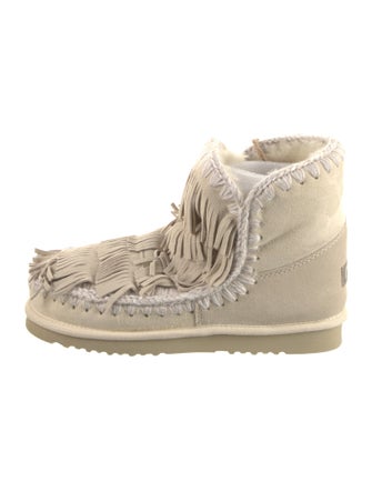 Mou Suede Printed Lace-Up Boots