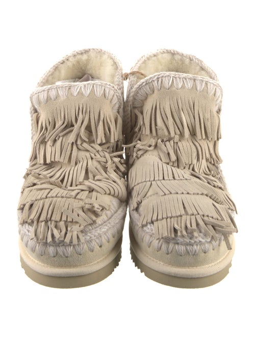 Mou Suede Printed Lace-Up Boots