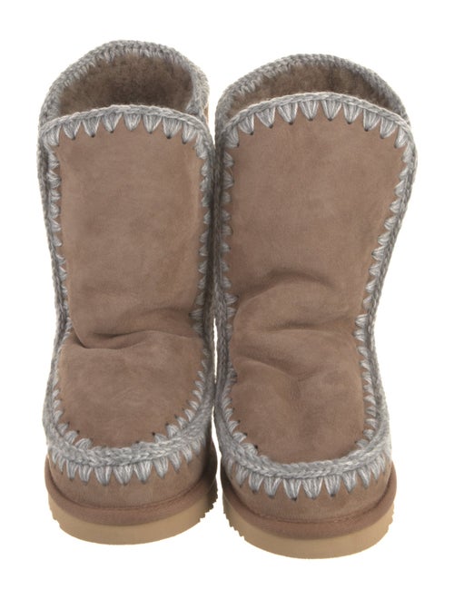 Mou Suede Whipstitch Trim Boots