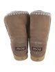 Mou Suede Whipstitch Trim Boots