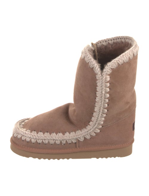 Mou Suede Whipstitch Trim Boots
