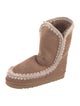 Mou Suede Whipstitch Trim Boots