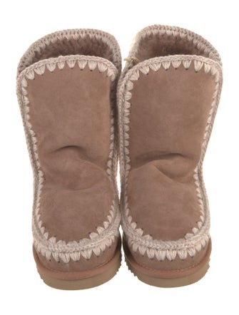Mou Suede Whipstitch Trim Boots