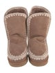 Mou Suede Whipstitch Trim Boots