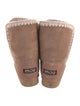 Mou Suede Whipstitch Trim Boots