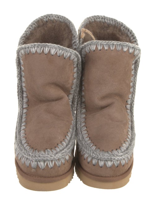 Mou Suede Whipstitch Trim Boots