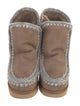 Mou Suede Whipstitch Trim Boots