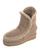 Mou Suede Whipstitch Trim Boots