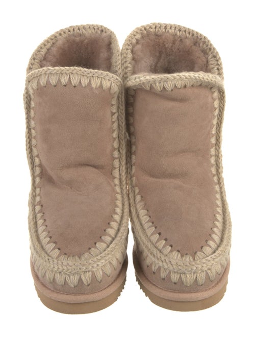 Mou Suede Whipstitch Trim Boots