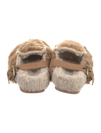 Mou Shearling Braided Accents Mules
