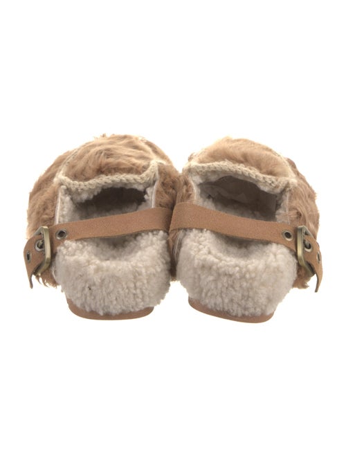 Mou Shearling Braided Accents Mules