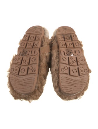 Mou Shearling Braided Accents Mules