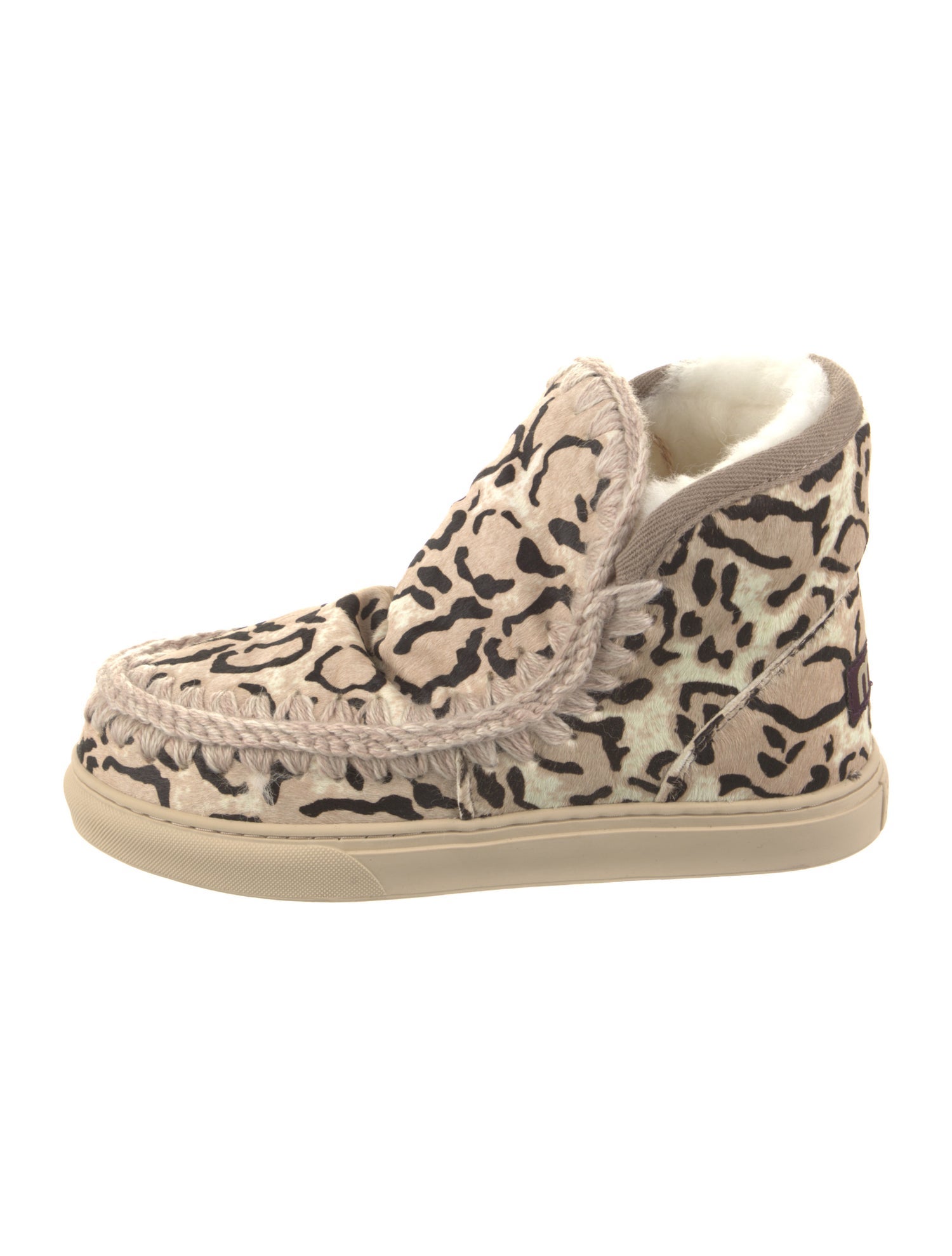 Mou Calf Hair Animal Print Boots