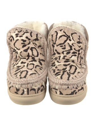 Mou Calf Hair Animal Print Boots