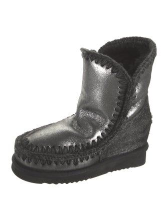 Mou Suede Whipstitch Trim Boots