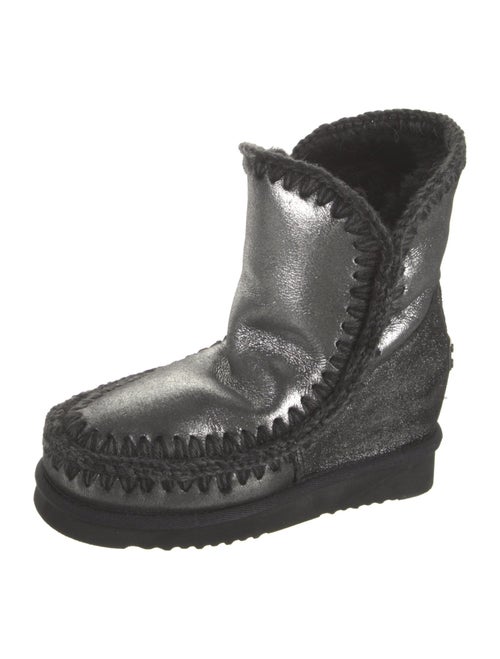 Mou Suede Whipstitch Trim Boots