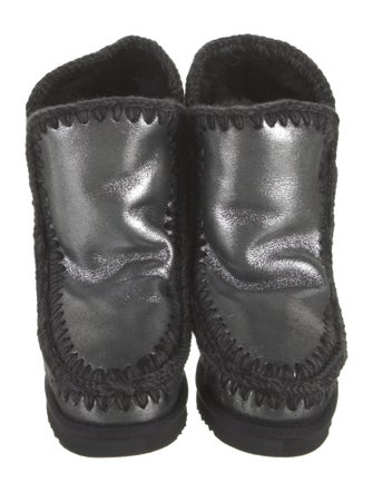 Mou Suede Whipstitch Trim Boots