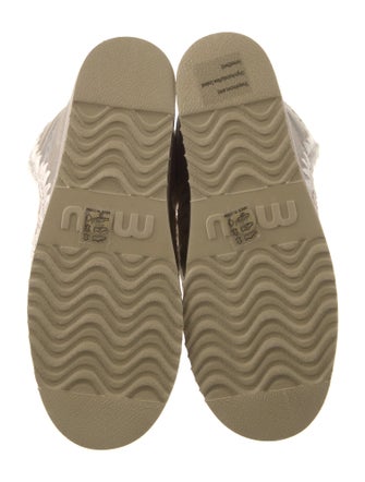 Mou Suede Whipstitch Trim Combat Boots