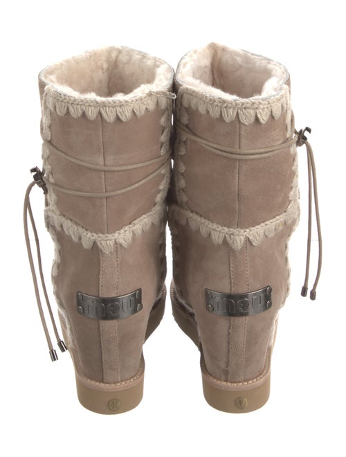 Mou Suede Whipstitch Trim Boots