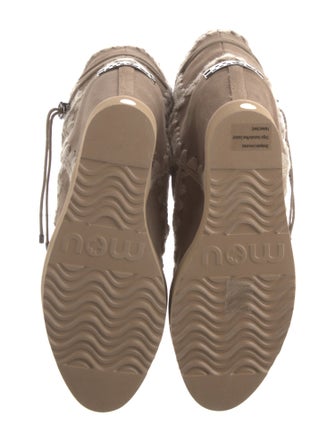 Mou Suede Whipstitch Trim Boots