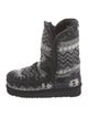 Mou Tweed Printed Snow Boots