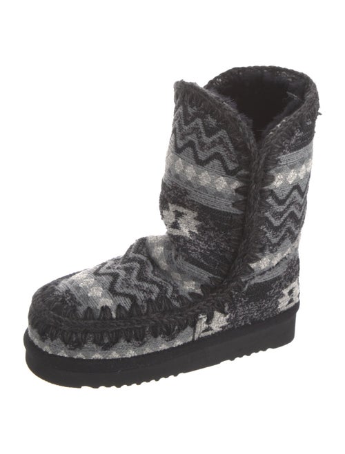 Mou Tweed Printed Snow Boots