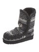 Mou Tweed Printed Snow Boots