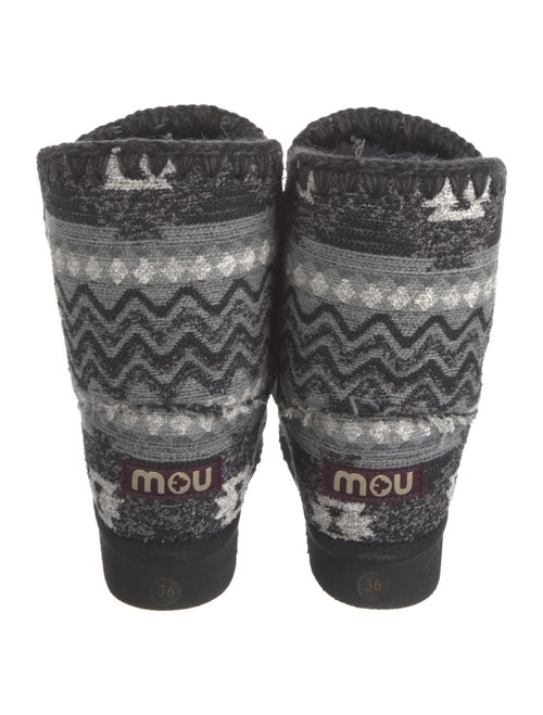 Mou Tweed Printed Snow Boots
