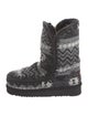 Mou Tweed Printed Snow Boots