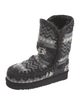 Mou Tweed Printed Snow Boots