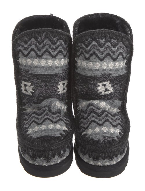 Mou Tweed Printed Snow Boots