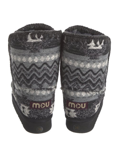 Mou Tweed Printed Snow Boots