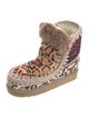 Mou Ponyhair Printed Snow Boots