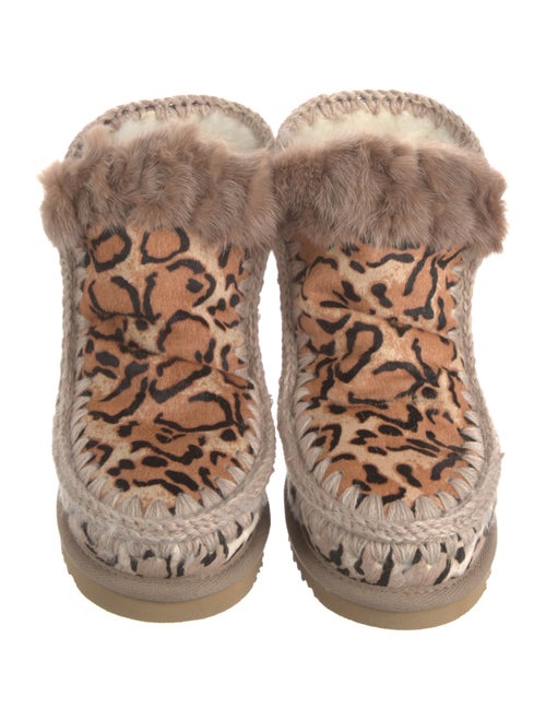 Mou Ponyhair Printed Snow Boots