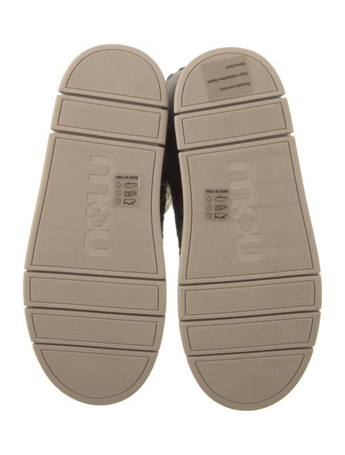 Mou Suede Whipstitch Trim Lace-Up Boots