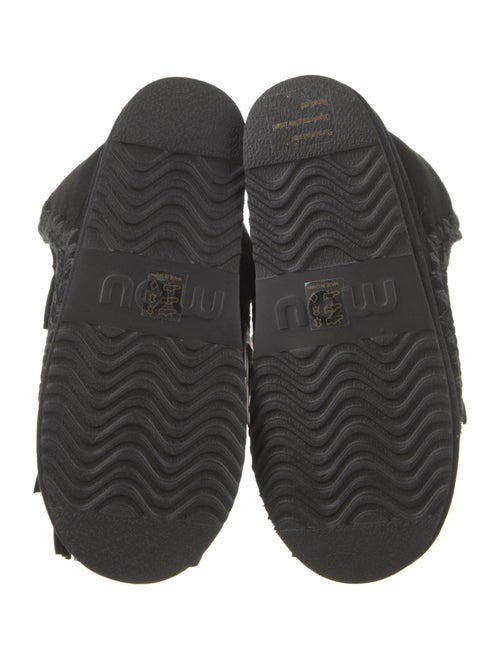 Mou Suede Fringe Trim Accent Boots