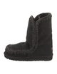Mou Suede Whipstitch Trim Boots