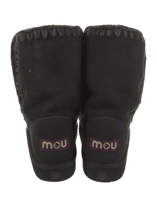 Mou Suede Whipstitch Trim Boots