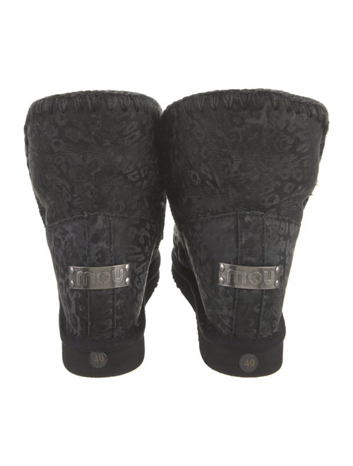 Mou Crochet Trim Lace-Up Boots