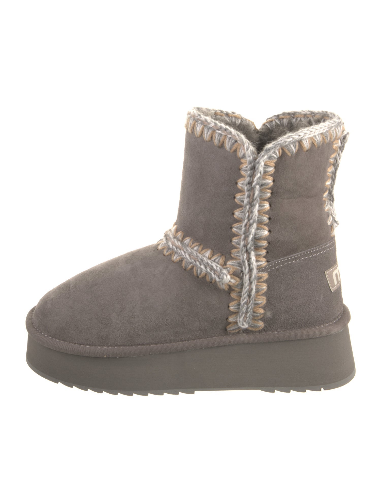 Mou Suede Crochet Trim Boots