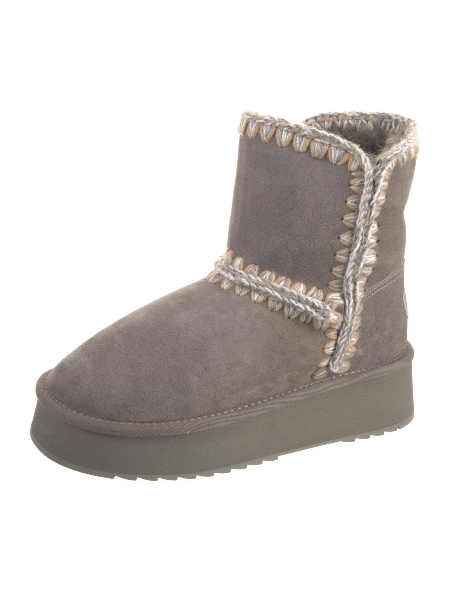 Mou Suede Crochet Trim Boots