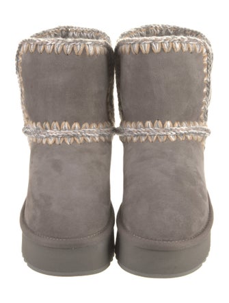 Mou Suede Crochet Trim Boots